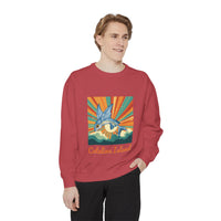 Load image into Gallery viewer, Catalina Island Unisex Garment-Dyed Sweatshirt, Vintage Style, Cozy Apparel, Beachwear, Travel Gift, Summer Vibes
