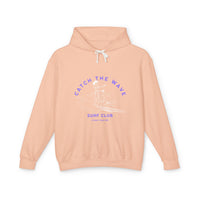 Load image into Gallery viewer, Surf Club Lightweight Hoodie - Catch the Wave, Summer Vibes, Casual Wear, Beach Days, Surfing Gifts, Unisex Apparel
