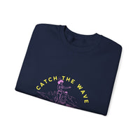 Load image into Gallery viewer, Catch the Wave Unisex Crewneck Sweatshirt – Cozy, Beachy Vibes, Ideal for Surfers, Perfect for Casual Outings, Gifts for Ocean Lovers
