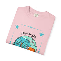 Load image into Gallery viewer, Ride or Die Surf T-Shirt, Unisex Graphic Tee for Beach Lovers, Perfect for Summer, Surfing Gifts, Coastal Vibes, Casual Wear
