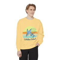 Load image into Gallery viewer, Catalina Island Dolphin Sweatshirt, Unisex Apparel, Beach Gear, Casual Wear, Vacation Clothes, Graphic Sweatshirt
