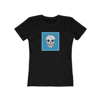 Load image into Gallery viewer, ZIA BLUE SKULL Women&#39;s The Boyfriend Tee
