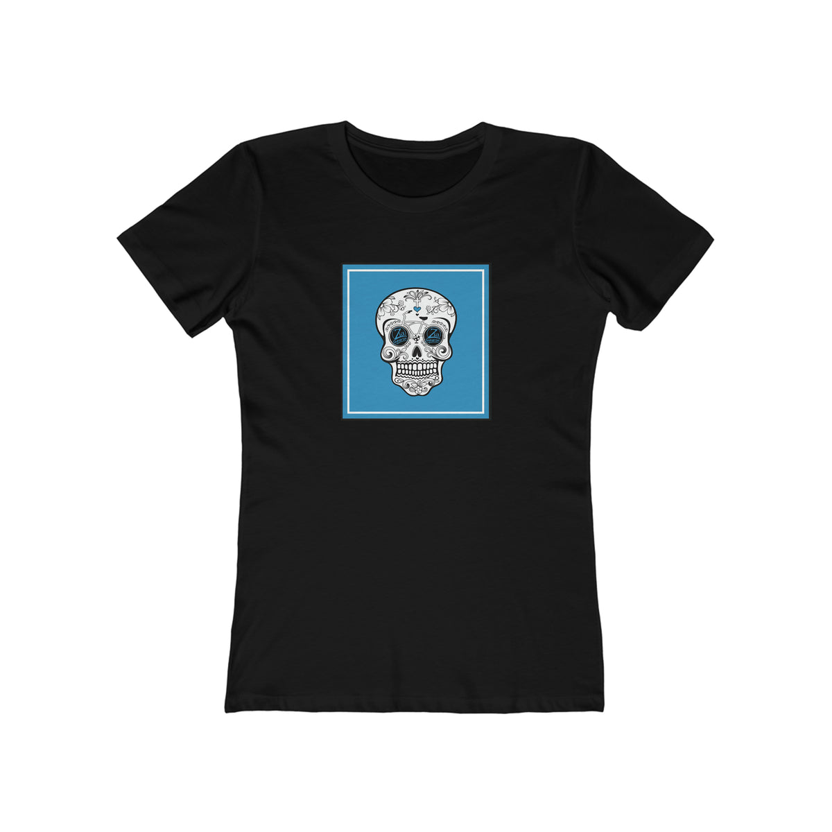 ZIA BLUE SKULL Women's The Boyfriend Tee