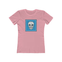 Load image into Gallery viewer, ZIA BLUE SKULL Women&#39;s The Boyfriend Tee
