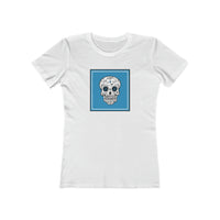 Load image into Gallery viewer, ZIA BLUE SKULL Women&#39;s The Boyfriend Tee
