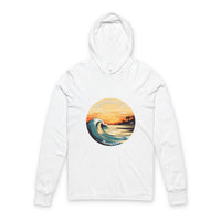 Load image into Gallery viewer, Chill Beach Vibes Unisex Hooded Long Sleeve Tee, Surfing Shirt, Summer Apparel, Sun-Soaked Style, Coastal Clothing

