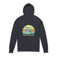 Load image into Gallery viewer, Beach Vibes Unisex Hooded Tee, Perfect for Summer, Outdoor Adventures, Relaxing by the Ocean, Gift for Beach Lovers, Lightweight Long Sleeve
