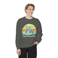 Load image into Gallery viewer, Lake Minnetonka Garment-Dyed Sweatshirt, Cozy Beach Sweatshirt, Unisex Lazy Day Wear, Spring &amp; Summer Apparel, Gift for Nature Lovers
