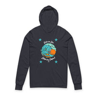 Load image into Gallery viewer, Surf Wave Unisex Hooded Long Sleeve Tee - Relaxed Beach Style, Great for Summer, Gift for Surfers, Casual Look, Beach Day Essentials
