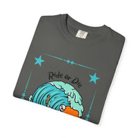 Load image into Gallery viewer, Ride or Die Surf T-Shirt, Unisex Graphic Tee for Beach Lovers, Perfect for Summer, Surfing Gifts, Coastal Vibes, Casual Wear
