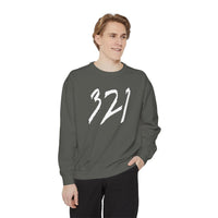 Load image into Gallery viewer, 321 Brushstroke Sweatshirt — Bold Red Graphic Crewneck
