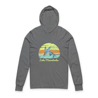 Load image into Gallery viewer, Beach Vibes Unisex Hooded Tee, Perfect for Summer, Outdoor Adventures, Relaxing by the Ocean, Gift for Beach Lovers, Lightweight Long Sleeve
