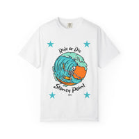 Load image into Gallery viewer, Surf Lifestyle T-Shirt, Ride or Die Design, Beachwear, Unisex Summer Tee, Casual Outdoor Shirt, Great for Gift, Surfing Enthusiasts
