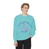 Load image into Gallery viewer, Catch the Wave Sweatshirt, Unisex Surf Club Clothing, Beachwear, Gift for Surfers, Casual Relaxed Style, Summer Fashion
