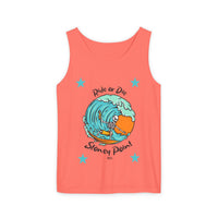 Load image into Gallery viewer, Ride or Die Surf Tank Top, Unisex Summer Apparel, Beachwear, Vacation Outfit, Gift for Surfers, Casual Tank Top
