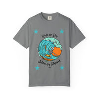 Load image into Gallery viewer, Surf Lifestyle T-Shirt, Ride or Die Design, Beachwear, Unisex Summer Tee, Casual Outdoor Shirt, Great for Gift, Surfing Enthusiasts
